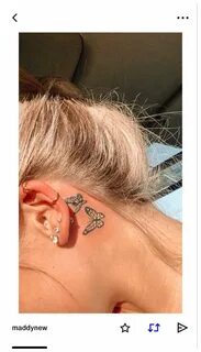 Butterfly ear tattoo! #butterfly #tattoo #behind #ear #butte