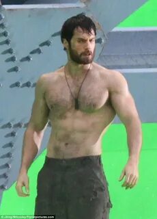 Henry Cavill in a skin-tight Superman suit, Ben Affleck as a