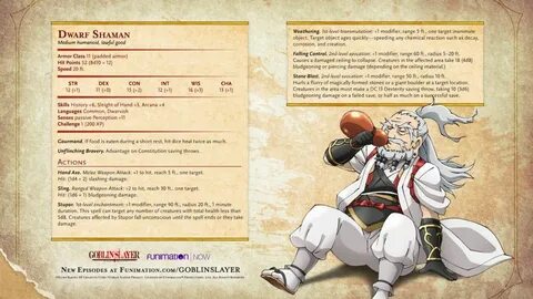 GOBLIN SLAYER- Character Stat Cards - Funimation - Blog! Dun