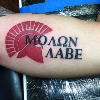 30 Molon Labe Tattoo Designs For Men - Tactical Ink Ideas Mo