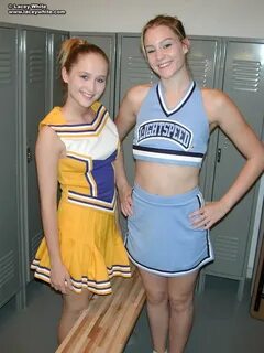 Two Coed cheerleaders get naughty in the locker room Coed Ch