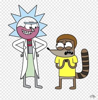 Mordecai Rigby Benson Art Don, rick and morty, bermacam-maca