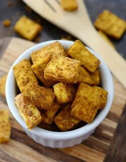 Easy Crispy Baked Curried Tofu - Running on Real Food Recipe