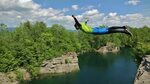 Vermont Cliff Jumping // Trampolines & Monster Quarries Jump