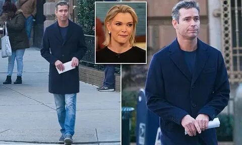 Megyn Kelly's husband heads off on the school run while his 