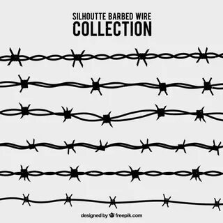 Free Vector Silhouette barbed wire collection Barbed wire ta