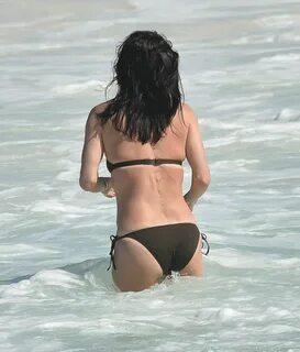 COURTENEY COX in Bikini on the Beach in Bahamas 04/04/2017 -