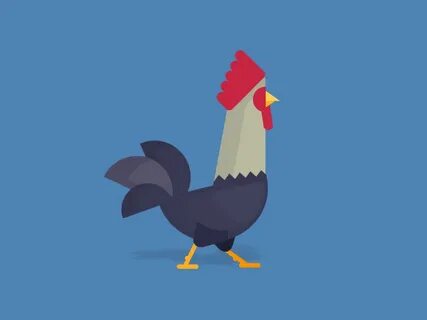 Rooster Loop Motion design animation, Animated drawings, Vec