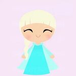 Instant Download Princess Elsa, Frozen, Cute Kawaii Princess