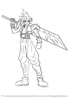 Learn How to Draw Cloud Strife from Final Fantasy (Final Fan