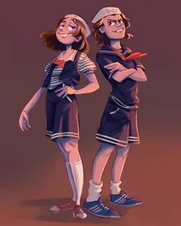 Stranger Things Robin and Steve by jasansa, Scoops Ahoy Ice 