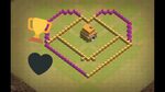 Clash of Clans Town hall 6 trophy base(Heart)-Speed build - 