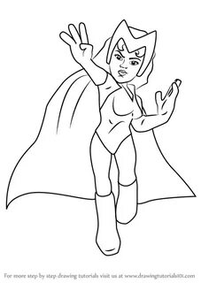 Learn How to Draw Scarlet Witch from The Super Hero Squad Sh