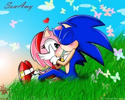 SONAMY KISS Sonic And Amy Wallpapers (31033206) Fanpop Deskt