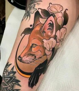 tattoome Fox tattoo, Neo traditional tattoo, Fox tattoo desi