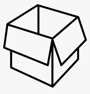 Packaging Box Opened Outline - Box Outline, HD Png Download 