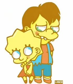 Lisa and Nelson (The Simpsons) Simpsons drawings, Simpsons a