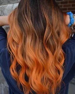 Orange Ombré Hair Idea Inspiration How to bright fun Hair Co