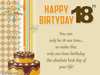 20 Best Happy 18th Birthday Wishes - Best Collections Ever H