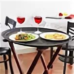 Oval 27 inch Black non-skid serving tray Catering Made Simpl