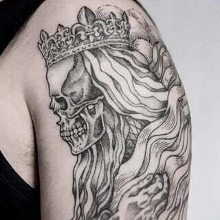 Dead king tattoo by Dogma Noir - Tattoogrid.net