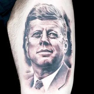 John F Kennedy Tattoo by Sausage Ink master, Portrait tattoo