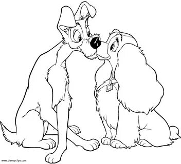 Lady and The Tramp Coloring Pages - Visual Arts Ideas