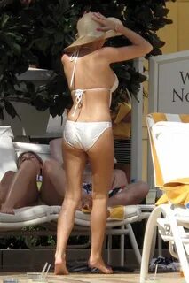 AMY CHILDS in White Swimsuit at a Pool in Los Angeles - Hawt