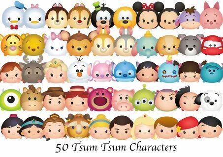 TSUM TSUM CLIPART. Clipart 50 haute résolution. Disney Tsum 