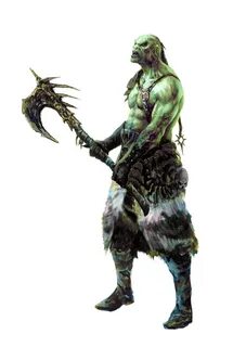 Male Orc Greataxe Barbarian - Pathfinder PFRPG DND D&D d20 f