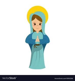 Virgin mary cartoon vector image on VectorStock.