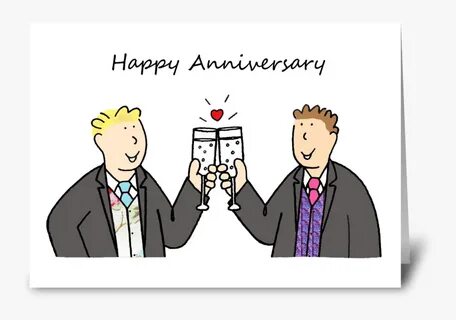 Gay Male Happy Anniversary Greeting Card - Happy Anniversary