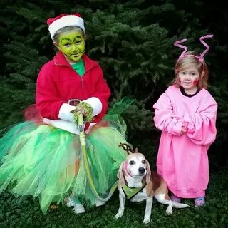 Our attempt with coordinating costumes of The Grinch, Cindy 