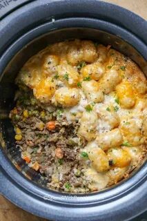 Tater Tot Casserole is the perfect easy weeknight meal! Laye