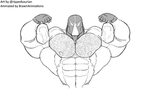 Muscle growth Bane of ripped-saurian by BrawnAnimations -- F