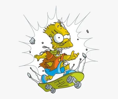 Bart Simpson Skateboarding Homero - Bart Simpson Png, Transp