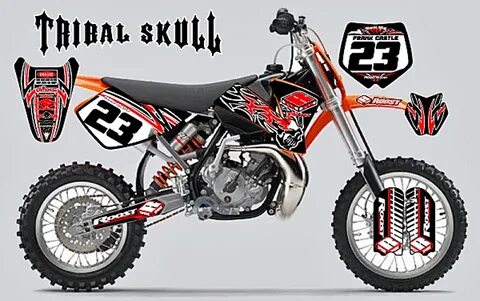 Roost MX - Motocross Graphics - TRIBAL SKULL - KTM Minis