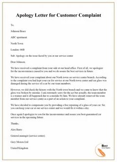 Apology Letter Template to Customer - Format, Sample & Examp