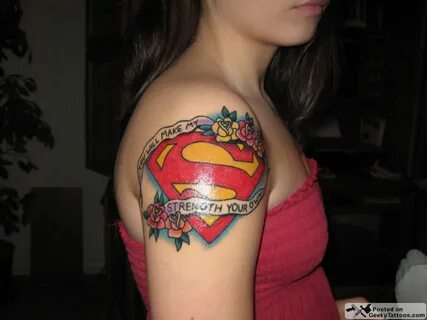 Superman Superman tattoos, Tattoos, Girl tattoos