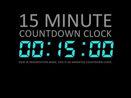 15 Minute Digital Countdown Clock Presentation by Deckologie