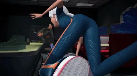 Xbooru - 3d all fours ass bent over diner gif ginormica mons