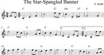 Free Sheet Music Scores: The Star-Spangled Banner, free easy