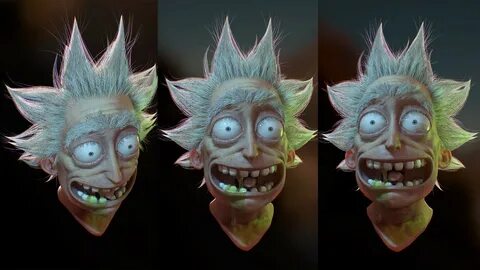 ArtStation - Hyperrealistic Rick and Morty Mask Update