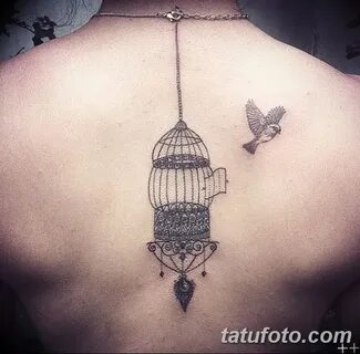 фото тату птица и клетка от 16.08.2017 № 037 - Tattoo bird a