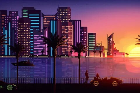 2560x1700 Miami Sunset Artistic 4k Chromebook Pixel HD 4k Wa