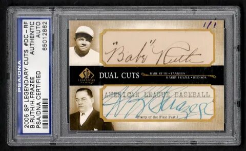 1/1 Ruth-Frazee Legendary Cuts Card in Beckett Auction