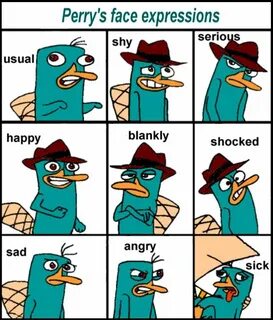 Perry's face expressions by sonamyfire Phineas and ferb perr