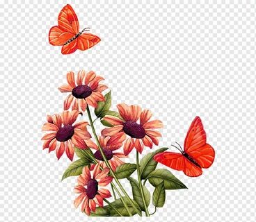 Animation Letter, Sunflower Butterfly, flower Arranging, bru