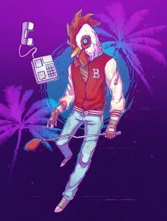 hotline miami art Cute illustration, Miami art, Cute charact