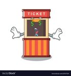 Money eye ticket booth in character door Vector Image
